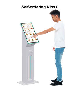 18.5 "21.5" Stand au sol Terminal libre-service Kiosque Check Out Totem Commande Kiosques de <span class=keywords><strong>paiement</strong></span> Utilisation au restaurant - Product Image 3