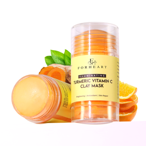 Máscara em Bastão de Argila e Cúrcuma para Cuidados Naturais com a Pele, Purificante, Limpeza Profunda, Controle de Oleosidade e Hidratação, Máscara de Chá de Cúrcuma - Product Image 1