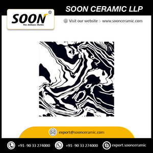 Soon Ceramic High Demand Glazed Black Fusion Vitrified Tiles 2x2 Inch Porcelain Floor Tile Non-Slip for Home Villa Exterior Use - Product Image 3