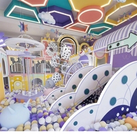 200 300 Equipo de patio interior con temática colorida Seguro y divertido para que los niños participen en actividades dulces