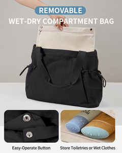 Lightweight Water-resistant <b>Gym</b> <b>Tote</b> Bag for Women Yoga Mat Carrier with Detachable Wet Dry Bag - Product Image 4