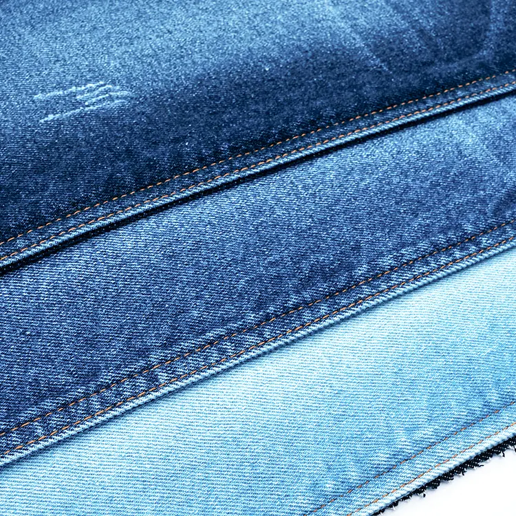 Custom OEM ODM soft selvedge washed stock jeans fabric heavy stretch jean denim fabric sale by roll