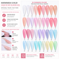 Gel BIAB 36 couleurs sans HEMA, sans TPO, auto-nivelant, sans chaleur, fortifiant, gel dur pour construction d'ongles, végétalien, marque privée