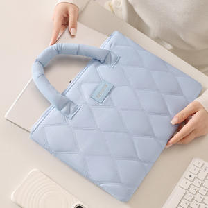 Sac pour ordinateur portable Beilian 14 pouces en nylon antichoc pliable avec poignée Bleu Gris Rose Beige Hiver 2025 - Product Image 1