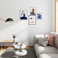Autocollant mural auto-adhésif en lin imperméable, vente en gros économique pour les fournisseurs de plateformes e-commerce