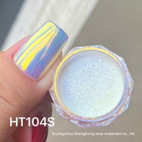 SH 0.2g/pot Pigment Gel UV Chrome Effet Miroir Sirène Transparent Poudre Solide Laser Effet Magique Pigments Effet Aurore