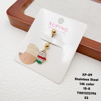 XUPING Sieraden Trendy 14K Goudkleurig Verguld RVS Navelringen Kubieke Zirkonia Ster/Aardbei/Hart/Vlinder