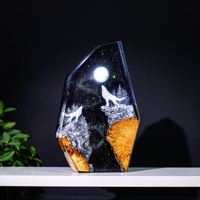 Lampe Veilleuse Aurores Boréales Loup Hurlant Thème Alaskan Décoration Personnalisée Noël - Best-seller Transfrontalier