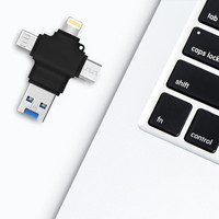 Unidad Flash USB 2.0 4 en 1 Multi OTG Tipo C para Teléfono Móvil, para Apple y Android, Tipo C USB 2.0, 16GB 32GB 64GB 128GB Memoria Flash