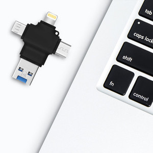 Chiavetta USB 2.0 4 in 1 Multi OTG Tipo C per Cellulari <span class=keywords><strong>Apple</strong></span> e Android, Memoria Flash da 16GB 32GB 64GB 128GB - Product Image 2