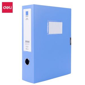 Deli 5624ES A4 <b>Document</b> <b>Storage</b> <b>Box</b> 75mm Plastic Office Organizer Minimalist Standing Type - Product Image 5