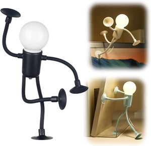 Wholesale Cute Cartoon Sportsman Smart Home <b>Night</b> <b>Light</b> Mini Portable <b>Bulb</b> Lamp Suction Cup Bendable Desk for Tabletop Shelves - Product Image 3