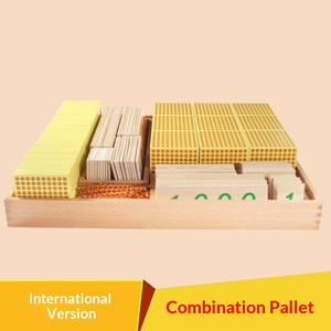 Jeu de banque éducatif Montessori en bois pour la petite enfance, mathématiques, 3-6 ans, version internationale, boîte blanche - Product Image 2