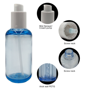 Bouteilles de lotion de soins de la peau cosmétiques vides en plastique PET Customizable15ml-100ml avec pompe pompe de pulvérisation de sérum or/argent produits PETG - Product Image 4