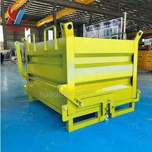huachen Super quality safety metal stacking chain lift bin skip containers for commercial and Industrial Waste