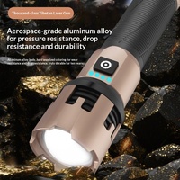 Lampe torche YesFire IP65 étanche à lumière puissante, rechargeable par Type-C, portable, ultra-lumineuse, longue portée, à focalisation réglable pour l'extérieur