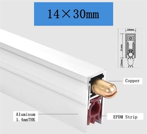 Nhôm tự động cửa dưới/hoàn toàn mortised/nhiệm vụ nặng nề với <span class=keywords><strong>Neoprene</strong></span> bóng đèn con dấu/1 "thả/36 inch dài - Product Image 3