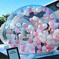 Tente bulle gonflable transparente pour fête en plein air avec souffleur de canal, 3m, 4m, 5m, 6m
