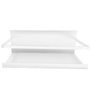 Magnetic Refrigerator <b>Shelf</b> Wall Mounted White And Black Punch Free Storage For Cups Toothbrushes <b>Office</b> Organizer - Product Image 3