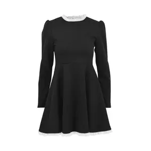 שמלת בנות שרוולים ארוכים שמלה מזדמנת תלבושות סטודנטים אחידות בית ספר שמלת תחפושות בהתאמה אישית וינטג'