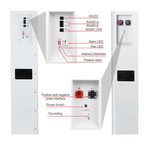 ติดผนังพลังงานแสงอาทิตย์ 10kwh Powerwall 5kwh บ้าน 48v แบตเตอรี่ลิเธียม 100ah 200ah 48v lifepo4 แบตเตอรี่