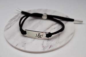 Pulseras personalizadas para parejas, brazalete con grabado de barra ancha y larga distancia - Product Image 5