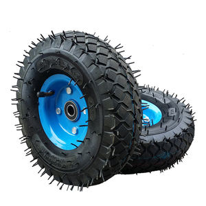 ล้อยางลมสำหรับรถเข็น ขนาด 10 นิ้ว 410/350-4 ยางลม ผลิตโดยโรงงาน HKT1046 ขายตรง - Product Image 1