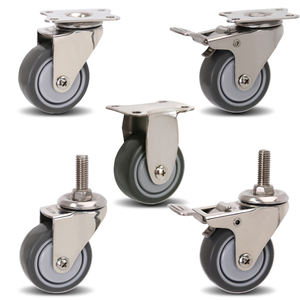2 Zoll TPR Edelstahl 50mm Workbench Caster Wheel <span class=keywords><strong>Light</strong></span> <span class=keywords><strong>Duty</strong></span> Rollstuhl Möbel Rollen Räder - Product Image 6