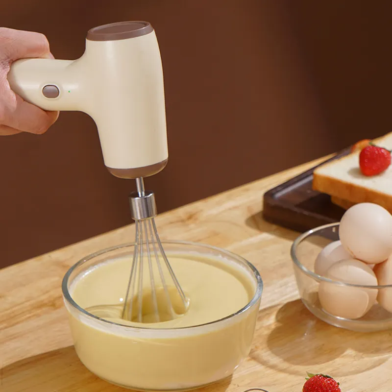 Batteur à oeufs électrique 2 en 1 multifonction pour la cuisine Mélangeur automatique d'aliments Hachoir à viande et à l'ail Mélangeur à oeufs