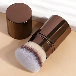 Pinceau de maquillage professionnel rétractable pour le visage, pinceau pour le fard à joues, pinceau pour le fond de teint, pinceau pour poudre libre, poils synthétiques ultra-doux Doundat - Product Image 1