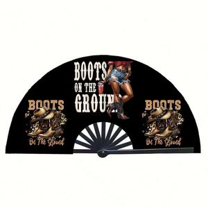 Customized Rainbow Plastic Folding <b>Hand</b> <b>Fans</b> for Rave Parties and Business Gifts Made From Durable Paper - Product Image 3