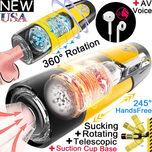 Meilleure vente masturbateur masculin coupe mains libres mâle poussée fellation succion mâle masturbateur rotatif coupe sex toys pour hommes - Product Image 3