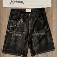 Ensemble d'été respirant 100 % coton personnalisé en usine, style streetwear, t-shirt et short imprimés numériquement DTG, strass thermocollants personnalisés