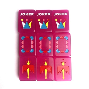 160 Acrylic <span class=keywords><strong>mahjong</strong></span> gạch hoa hồng đỏ bốn người chơi Mạt chược trong kho có thể chấp nhận tùy biến - Product Image 3