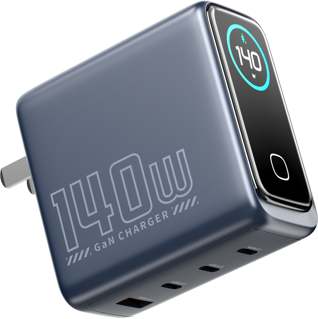 140W GaN PD3.1 Fast Charging USB-C EU Plug Mobile Phone Laptop Intuitive Touch Controls Smart AI Display