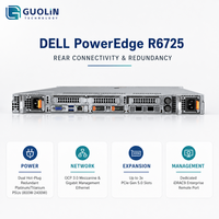 Server Rak Dell PowerEdge R6725 1U Segel Pabrik, Dual AMD EPYC 9005 Series DDR5 24x DIMM, Server Infrastruktur Cloud