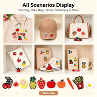 Lot de 26 écussons thermocollants à motifs de fruits pour vêtements, chapeaux, sacs, chaussettes, pour cadeaux DIY, décoration d'activités commerciales, personnalisation d'uniformes
