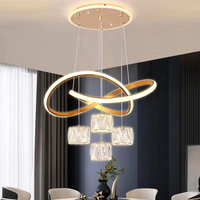 Lustre moderne en cristal K9, éclairage intérieur nordique, salon, chambre à coucher, salle à manger, luminaire suspendu au plafond