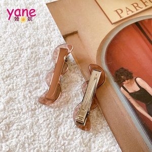 YANE Ensemble de pinces à franges rétro pour femmes <span class=keywords><strong>Barrette</strong></span> à cheveux en acétate multicolore Vagues Métal et tissu durables - Product Image 6
