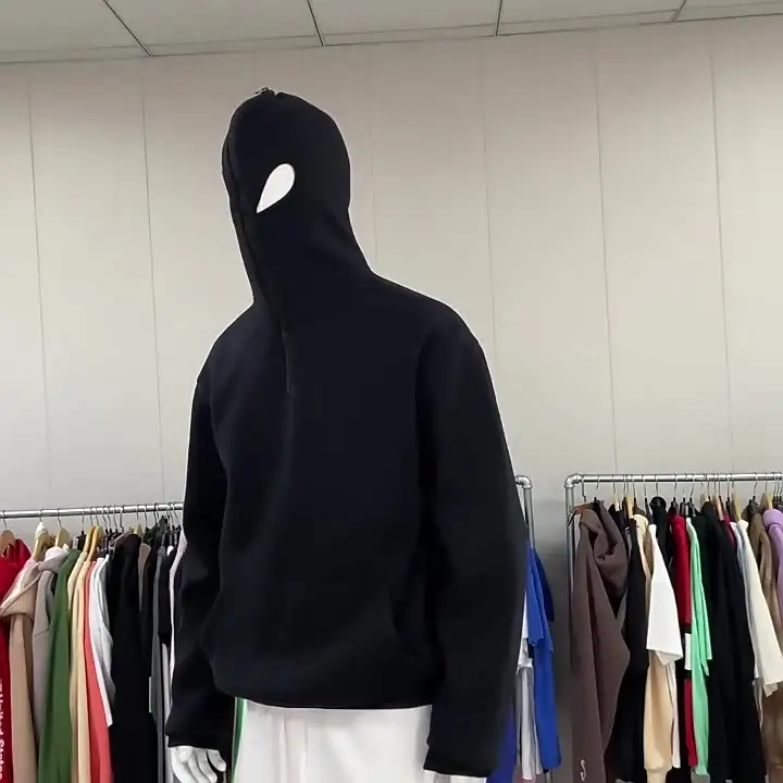 clothing manufacturers custom Design Men's Full Zip Face Cover Sport Graphic ninja fleece hoodie