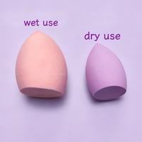 Éponge cosmétique personnalisée en gros avec logo, sans latex, en violet, rose, rouge, jaune, pour le maquillage