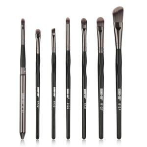 Tianmaange — ensemble de 7 pinceaux <span class=keywords><strong>à</strong></span> paupières, étiquette privée, personnalisé, de couleur noir, pour fond de teint, anti-cernes et ombres <span class=keywords><strong>à</strong></span> paupières - Product Image 2