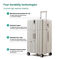 Tas Koper Jinjing 20 Inch 3-Lapisan PC Ringan, Tas Perjalanan Hardshell dengan Pegangan