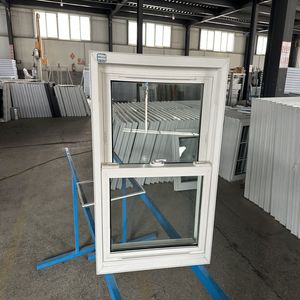 UPVC đùn muỗi an ninh đôi treo cửa sổ với kính màu xanh thiết kế lưới tản nhiệt bảo vệ đôi TREO CỬA SỔ - Product Image 5