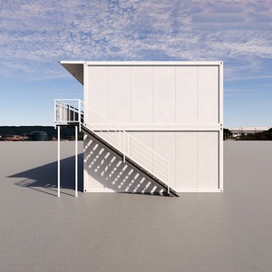 Maison préfabriquée portable à deux étages en conteneur préfabriqué, maison en panneaux sandwich prête à l'emploi, maison en conteneur indépendante <span class=keywords><strong>avec</strong></span> salle de bain - Product Image 2