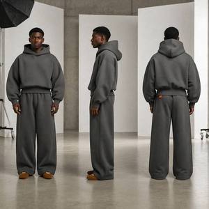 Felpa con Cappuccio Nera da <span class=keywords><strong>Uomo</strong></span> Streetwear di Alta Qualità, Personalizzata, in Cotone, Oversize, Vestibilità Ampia, con Grafica, Stile Casual e Designer - Product Image 2