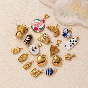 จี้รูปจระเข้รูปหัวใจพิซซ่ารูปหัวใจกาน้ำทำจากสแตนเลสแบบ DIY <span class=keywords><strong>ใหม่</strong></span> - Product Image 3