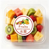 Étiquettes adhésives personnalisées avec logo de marque, imperméables, en rouleau, pour aliments, brillantes, autocollants alimentaires, emballage de fruits, étiquettes alimentaires