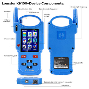 Programmateur de clés portable Lonsdor KH100+ avec quatre clés télécommandes ajoutées pour les modèles de voitures indiennes - Product Image 6