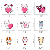 14 patchs autocollants en forme de cœur et d'animaux pour vêtements, chapeaux, sacs, chaussettes, usage quotidien pour cadeaux DIY, activité commerciale, décoration personnalisée